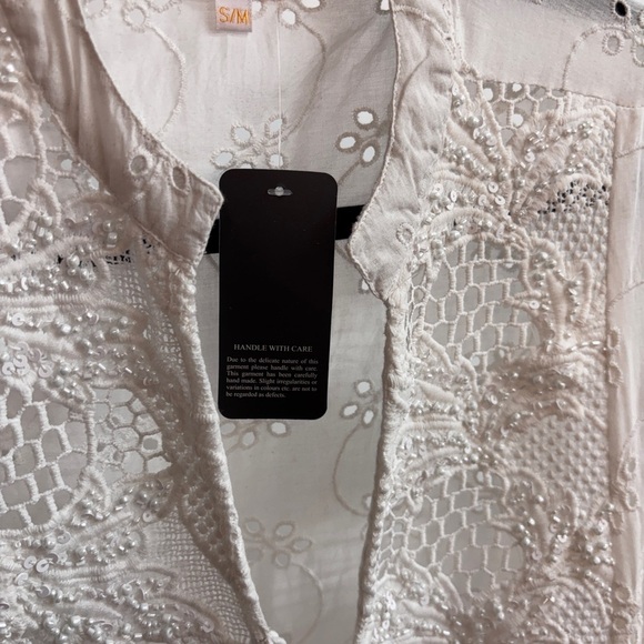 White Boho Top Dress - Picture 2 of 3